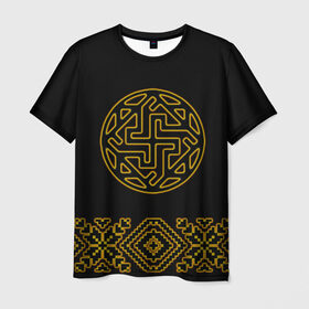 Мужская футболка 3D с принтом символ валькирии , 100% полиэфир | прямой крой, круглый вырез горловины, длина до линии бедер | ethnic | folk | runes | slav | валькирия | руны | русь | славяне | фолк | фольклор | этника | этно | язычество
