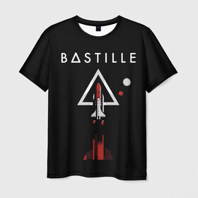 Мужская футболка 3D с принтом Bastille , 100% полиэфир | прямой крой, круглый вырез горловины, длина до линии бедер | Тематика изображения на принте: 