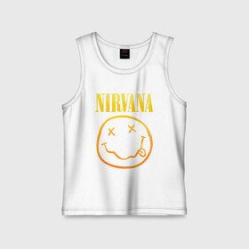 Детская майка хлопок с принтом NIRVANA ,  |  | nirvana | альтернативный рок | гранж | группа | курт кобейн | логотип нирвана | музыка | нирвана | песни | рок