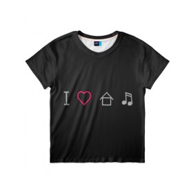 Детская футболка 3D с принтом Музыка Спасет Мир Любовь , 100% гипоаллергенный полиэфир | прямой крой, круглый вырез горловины, длина до линии бедер, чуть спущенное плечо, ткань немного тянется | быть | дом | любимым | любить | люблю | мир | музыка | спасет