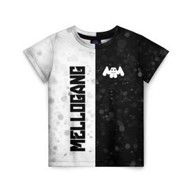 Детская футболка 3D с принтом MELLOGANG , 100% гипоаллергенный полиэфир | прямой крой, круглый вырез горловины, длина до линии бедер, чуть спущенное плечо, ткань немного тянется | Тематика изображения на принте: gang | marsh | marshmallow | marshmello | marshmelo | mello | mellogang | music | диджей | лого | маршмеллов | маршмеллоу | маршмеллу | маршмело | маршмелов | маршмелоу | музыка | музыкант | трэп | улыбка | хаус