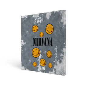 Холст квадратный с принтом NIRVANA , 100% ПВХ |  | nirvana | альтернативный рок | гранж | группа | курт кобейн | логотип нирвана | музыка | нирвана | песни | рок