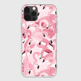 Чехол для iPhone 12 Pro Max с принтом Фламинго , Силикон |  | birds | drawing | fashion | feathers | flamingo | graphics | illustration | picture | pink | stand | style | wings | youth | графика | иллюстрация | картинка | клюв | красивые | крылья | мода | молодежная | перья | птицы | рисунок | розовый | стиль | стоя