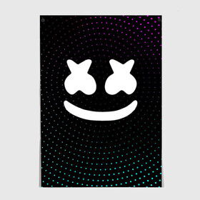 Постер с принтом MARSHMELLO Black , 100% бумага
 | бумага, плотность 150 мг. Матовая, но за счет высокого коэффициента гладкости имеет небольшой блеск и дает на свету блики, но в отличии от глянцевой бумаги не покрыта лаком | black | marsh | marshmallow | marshmello | marshmelo | mello | music | smile | диджей | лого | маршмеллов | маршмеллоу | маршмеллу | маршмело | маршмелов | маршмелоу | музыка | музыкант | трэп | улыбка | хаус