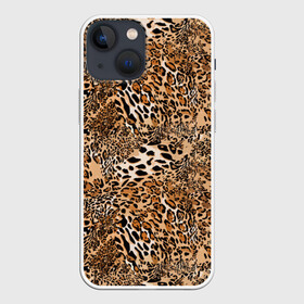 Чехол для iPhone 13 mini с принтом Леопард ,  |  | camouflage | cat | disguise | fashion | illustration | jungle | leopard | predator | skin | spots | style | wild | youth | графика | джунгли | дикий | иллюстрация | камуфляж | картинка | кошка | леопард | маскировка | мода | молодежная | пятна | рисунок |