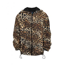 Детская куртка 3D с принтом Леопард , 100% полиэстер | застежка — молния, подол и капюшон оформлены резинкой с фиксаторами, по бокам — два кармана без застежек, один потайной карман на груди, плотность верхнего слоя — 90 г/м2; плотность флисового подклада — 260 г/м2 | Тематика изображения на принте: camouflage | cat | disguise | fashion | illustration | jungle | leopard | predator | skin | spots | style | wild | youth | графика | джунгли | дикий | иллюстрация | камуфляж | картинка | кошка | леопард | маскировка | мода | молодежная | пятна | рисунок |