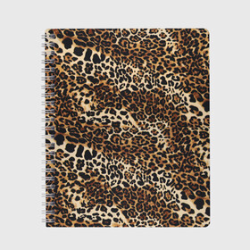 Тетрадь с принтом Леопард , 100% бумага | 48 листов, плотность листов — 60 г/м2, плотность картонной обложки — 250 г/м2. Листы скреплены сбоку удобной пружинной спиралью. Уголки страниц и обложки скругленные. Цвет линий — светло-серый
 | camouflage | cat | disguise | fashion | illustration | jungle | leopard | predator | skin | spots | style | wild | youth | графика | джунгли | дикий | иллюстрация | камуфляж | картинка | кошка | леопард | маскировка | мода | молодежная | пятна | рисунок |