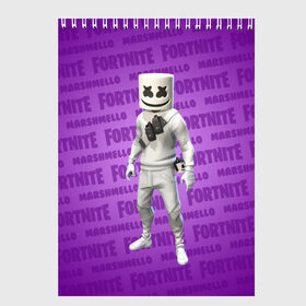 Скетчбук с принтом FORTNITE - MARSHMELLO , 100% бумага
 | 48 листов, плотность листов — 100 г/м2, плотность картонной обложки — 250 г/м2. Листы скреплены сверху удобной пружинной спиралью | battle | fort | fortnite | marsh | marshmallow | marshmello | marshmelo | mello | nite | royale | игра | маршмеллов | маршмеллоу | маршмеллу | маршмело | маршмелов | маршмелоу | фортнайт