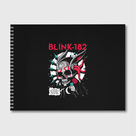 Альбом для рисования с принтом Blink 182 , 100% бумага
 | матовая бумага, плотность 200 мг. | punk | группы | кролик | музыка | панк