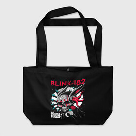 Пляжная сумка 3D с принтом Blink 182 , 100% полиэстер | застегивается на металлическую кнопку; внутренний карман застегивается на молнию. Стенки укреплены специальным мягким материалом, чтобы защитить содержимое от несильных ударов
 | punk | группы | кролик | музыка | панк