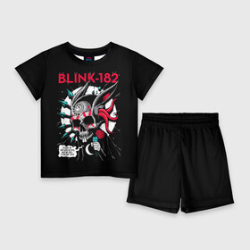 Детский костюм с шортами 3D с принтом Blink 182 ,  |  | punk | группы | кролик | музыка | панк