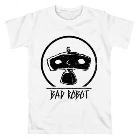 Мужская футболка хлопок с принтом BAD ROBOT , 100% хлопок | прямой крой, круглый вырез горловины, длина до линии бедер, слегка спущенное плечо. | bad robot | lost | бэд робот | дж. дж. абрамс | лост | остаться в живых
