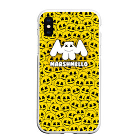 Чехол для iPhone XS Max матовый с принтом MARSHMELLO , Силикон | Область печати: задняя сторона чехла, без боковых панелей | fortnite marshmello | friend marshmello | happy marshmello | marshmallow anne | marshmello | marshmello bastille | marshmello marie | spotlight marshmello.