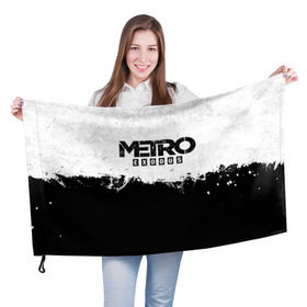 Флаг 3D с принтом METRO: EXODUS , 100% полиэстер | плотность ткани — 95 г/м2, размер — 67 х 109 см. Принт наносится с одной стороны | 