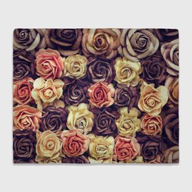 Плед 3D с принтом Шоколадные розы , 100% полиэстер | закругленные углы, все края обработаны. Ткань не мнется и не растягивается | бабушке | девочке | девушке | дочке | желтые цветы | женщине | маме | подруге | природа | розовые цветы | розы | сестре | теще | тюльпаны | цветы