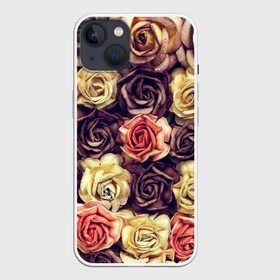 Чехол для iPhone 13 с принтом Шоколадные розы ,  |  | бабушке | девочке | девушке | дочке | желтые цветы | женщине | маме | подруге | природа | розовые цветы | розы | сестре | теще | тюльпаны | цветы