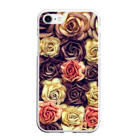 Чехол для iPhone 7/8 матовый с принтом Шоколадные розы , Силикон | Область печати: задняя сторона чехла, без боковых панелей | бабушке | девочке | девушке | дочке | желтые цветы | женщине | маме | подруге | природа | розовые цветы | розы | сестре | теще | тюльпаны | цветы