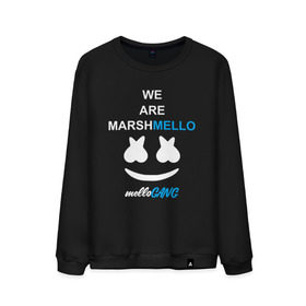 Мужской свитшот хлопок с принтом Marshmello (MELLOGANG) , 100% хлопок |  | christopher comstock | dj | marshmello | music | диджей | клубная музыка | клубняк | крис комсток | логотип | маршмеллоу | музыка