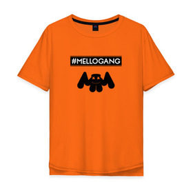 Мужская футболка хлопок Oversize с принтом MELLOGANG (MARSHMELLO) , 100% хлопок | свободный крой, круглый ворот, “спинка” длиннее передней части | 
