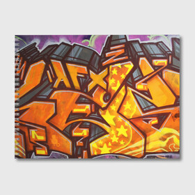 Альбом для рисования с принтом graffiti color , 100% бумага
 | матовая бумага, плотность 200 мг. | graffiti | paint | street art | urban | город | граффити | искусство | кирпичи | краски | рисунки | стена | улицы | уличное искусство
