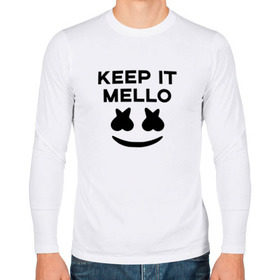 Мужской лонгслив хлопок с принтом KEEP IT MELLO (Marshmello) , 100% хлопок |  | christopher comstock | dj | keep it mello | marshmello | mello | music | диджей | клубная музыка | клубняк | крис комсток | логотип | маршмеллоу | музыка