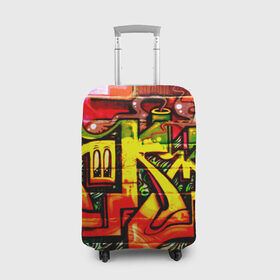 Чехол для чемодана 3D с принтом Граффити , 86% полиэфир, 14% спандекс | двустороннее нанесение принта, прорези для ручек и колес | grafity | paint | street art | urban | город | граффити | искусство | кирпичи | краски | рисунки | стена | улицы | уличное искусство