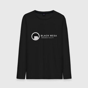 Мужской лонгслив хлопок с принтом Black mesa logo , 100% хлопок |  | black mesa | black mesa logo | research facility