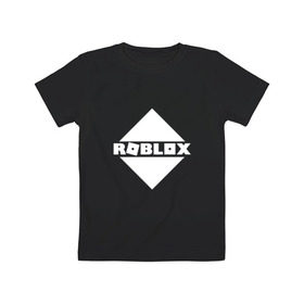 Детская футболка хлопок с принтом ROBLOX , 100% хлопок | круглый вырез горловины, полуприлегающий силуэт, длина до линии бедер | Тематика изображения на принте: roblox | roblox com | roblox gaming | roblox simulator | роблокс | роблокс roblox.