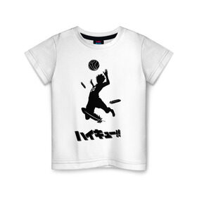 Детская футболка хлопок с принтом Haikyuu!! Shouyou Hinata , 100% хлопок | круглый вырез горловины, полуприлегающий силуэт, длина до линии бедер | haikyuu | shouyou hinata | волейбол | волейбол аниме | шоё хината