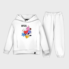 Детский костюм хлопок Oversize с принтом BT21 Mascots ,  |  | bangtan boys | bt21mascots | bts | chimmy | cooky | koya | mang | rj | shooky | tata | van