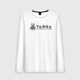 Мужской лонгслив хлопок с принтом YoRHa Logo , 100% хлопок |  | nier automata | nier automata logo | yorha