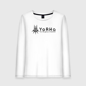 Женский лонгслив хлопок с принтом YoRHa Logo , 100% хлопок |  | nier automata | nier automata logo | yorha
