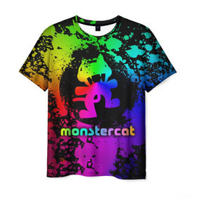 Мужская футболка 3D с принтом Monstercat , 100% полиэфир | прямой крой, круглый вырез горловины, длина до линии бедер | monstercat | клуб | клубная музыка | кот | котенок | кошка | лейбл | монстар | монстар кет | монстер | музыка | танцевальная музыка | электронная | электронная музыка