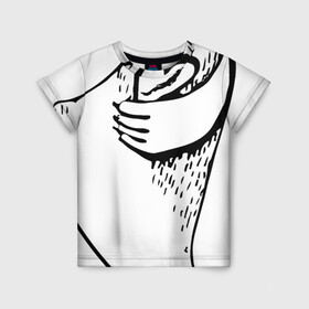Детская футболка 3D с принтом Нерпа Нина с Байкалом , 100% гипоаллергенный полиэфир | прямой крой, круглый вырез горловины, длина до линии бедер, чуть спущенное плечо, ткань немного тянется | baikal | irkutsk | байкал | иркутск | нерпа