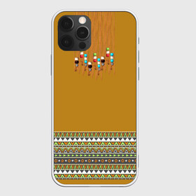 Чехол для iPhone 12 Pro Max с принтом индейское национальное платье , Силикон |  | ethno | indians | native american | ttibal | америка | индейцы | трибал | узор. орнамент | этника