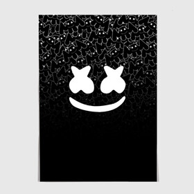 Постер с принтом MARSHMELLO BLACK , 100% бумага
 | бумага, плотность 150 мг. Матовая, но за счет высокого коэффициента гладкости имеет небольшой блеск и дает на свету блики, но в отличии от глянцевой бумаги не покрыта лаком | black | dj | marshmello | usa | америка | клубная музыка | маршмелло | музыка | музыкант