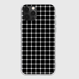 Чехол для iPhone 12 Pro Max с принтом Неуловимые серый точки , Силикон |  | иллюзия | кажется | квадраты | клетка | круги | линии | полосы | сетка | точки | ячейка