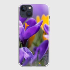 Чехол для iPhone 13 с принтом Фиолетовые цветы ,  |  | бабушке | девочке | девушке | дочке | желтые цветы | женщине | маме | подруге | природа | розовые цветы | розы | сестре | теще | тюльпаны | цветы