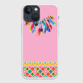 Чехол для iPhone 13 mini с принтом индейское платье ,  |  | boho | ethno | indians | native american | ttibal | америка | бохо | индейцы | орнамент | перья | трибал | узор | этника