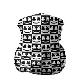 Бандана-труба 3D с принтом Marshmello Black&White , 100% полиэстер, ткань с особыми свойствами — Activecool | плотность 150‒180 г/м2; хорошо тянется, но сохраняет форму | black and white | christopher comstock | dj | marshmello | music | диджей | клубная музыка | клубняк | крис комсток | логотип | маршмеллоу | музыка | черно белый