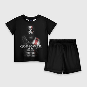 Детский костюм с шортами 3D с принтом God of War ,  |  | god of war | арес | афина | бог | бог войны | воин | генерал | гидра | кратос | призрак | спарта | татуировка