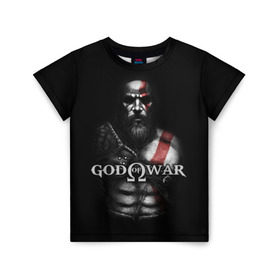 Детская футболка 3D с принтом God of War , 100% гипоаллергенный полиэфир | прямой крой, круглый вырез горловины, длина до линии бедер, чуть спущенное плечо, ткань немного тянется | god of war | арес | афина | бог | бог войны | воин | генерал | гидра | кратос | призрак | спарта | татуировка