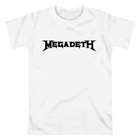 Мужская футболка хлопок с принтом Megadeth , 100% хлопок | прямой крой, круглый вырез горловины, длина до линии бедер, слегка спущенное плечо. | 