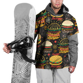 Накидка на куртку 3D с принтом Гамбургеры , 100% полиэстер |  | hamburgers | sandwic | булочка | бутерброды | быстрая | гамбургер | гамбургеры | геометрический | графика | еда | зелень | иллюстрация | картинка | кунжут | мода | мясо | надпись | орнамент | рисунок | свежий