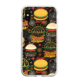 Чехол для iPhone XS Max матовый с принтом Гамбургеры , Силикон | Область печати: задняя сторона чехла, без боковых панелей | Тематика изображения на принте: hamburgers | sandwic | булочка | бутерброды | быстрая | гамбургер | гамбургеры | геометрический | графика | еда | зелень | иллюстрация | картинка | кунжут | мода | мясо | надпись | орнамент | рисунок | свежий