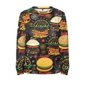 Детский лонгслив 3D с принтом Гамбургеры , 100% полиэстер | длинные рукава, круглый вырез горловины, полуприлегающий силуэт
 | hamburgers | sandwic | булочка | бутерброды | быстрая | гамбургер | гамбургеры | геометрический | графика | еда | зелень | иллюстрация | картинка | кунжут | мода | мясо | надпись | орнамент | рисунок | свежий
