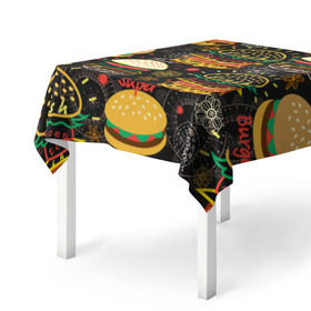 Скатерть 3D с принтом Гамбургеры , 100% полиэстер (ткань не мнется и не растягивается) | Размер: 150*150 см | hamburgers | sandwic | булочка | бутерброды | быстрая | гамбургер | гамбургеры | геометрический | графика | еда | зелень | иллюстрация | картинка | кунжут | мода | мясо | надпись | орнамент | рисунок | свежий