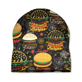 Шапка 3D с принтом Гамбургеры , 100% полиэстер | универсальный размер, печать по всей поверхности изделия | hamburgers | sandwic | булочка | бутерброды | быстрая | гамбургер | гамбургеры | геометрический | графика | еда | зелень | иллюстрация | картинка | кунжут | мода | мясо | надпись | орнамент | рисунок | свежий