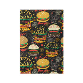 Обложка для паспорта матовая кожа с принтом Гамбургеры , натуральная матовая кожа | размер 19,3 х 13,7 см; прозрачные пластиковые крепления | Тематика изображения на принте: hamburgers | sandwic | булочка | бутерброды | быстрая | гамбургер | гамбургеры | геометрический | графика | еда | зелень | иллюстрация | картинка | кунжут | мода | мясо | надпись | орнамент | рисунок | свежий