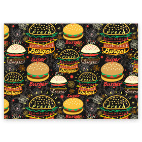 Поздравительная открытка с принтом Гамбургеры , 100% бумага | плотность бумаги 280 г/м2, матовая, на обратной стороне линовка и место для марки
 | hamburgers | sandwic | булочка | бутерброды | быстрая | гамбургер | гамбургеры | геометрический | графика | еда | зелень | иллюстрация | картинка | кунжут | мода | мясо | надпись | орнамент | рисунок | свежий